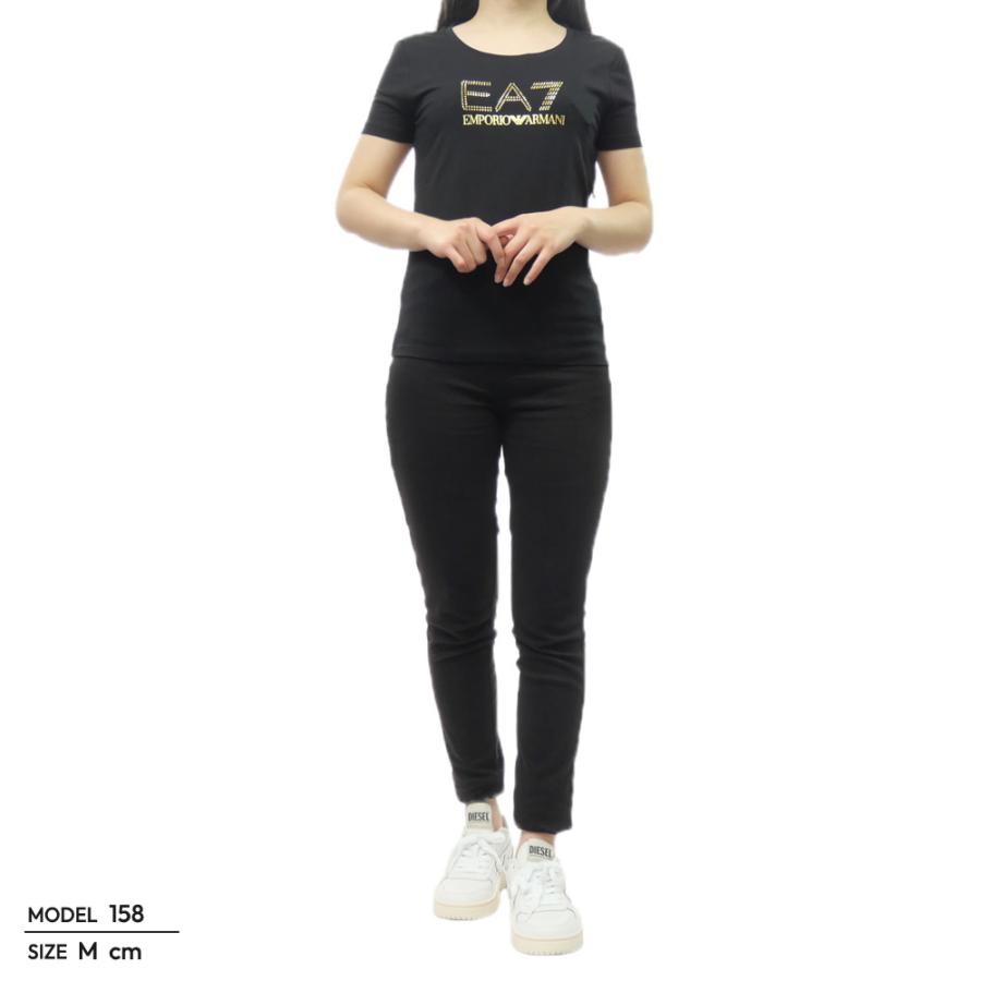 2025 秋冬新作！ EMPORIO ARMANI エンポリオアルマーニ EA7 トレーナー レディース 7W000542 AF16442 ブラック EMPORIO ARMANI エンポリオアルマーニ EA7 レディーストレーナー