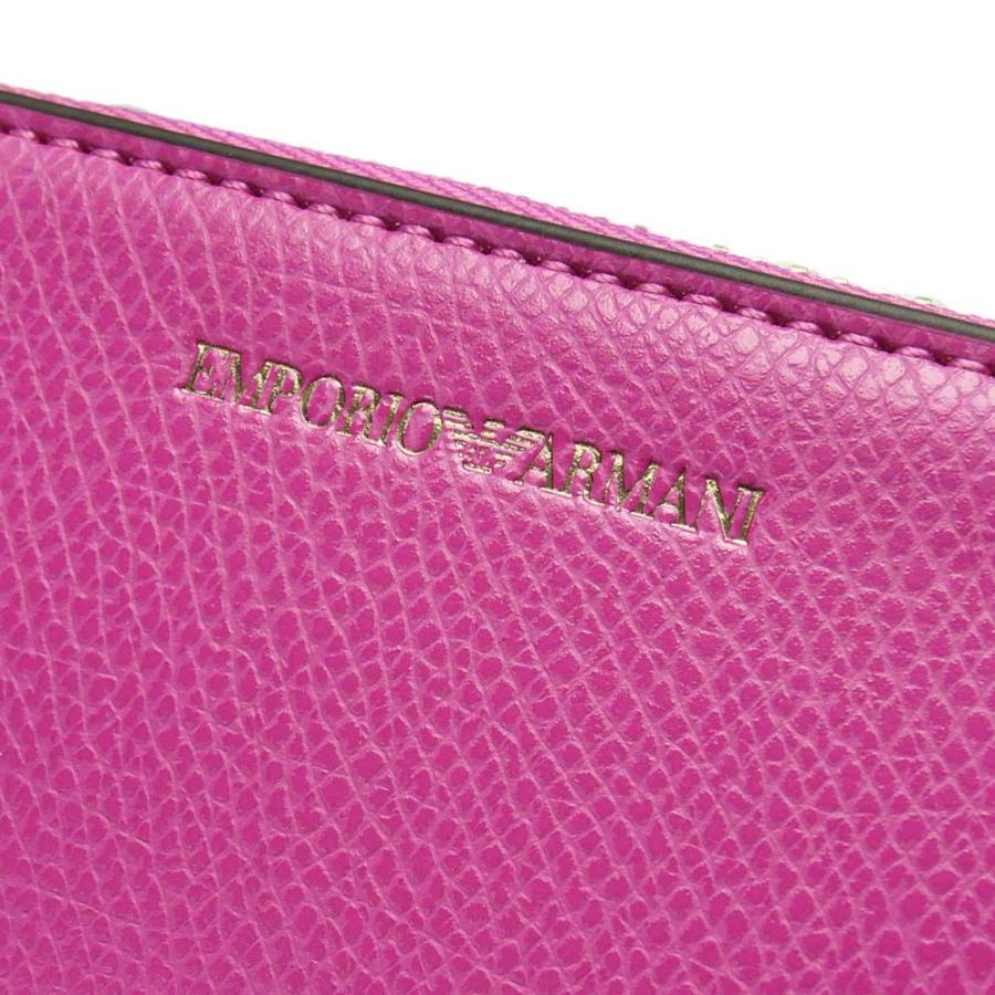 EMPORIO ARMANI エンポリオアルマーニ レディースラウンドファスナー長財布（小銭入れ付き） Y3H168 YH15A ピンク
