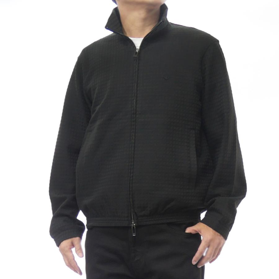 美品＊EMPORIO ARMANI＊ジップアップ 黒シワ加工 ジャケット XS EMPORIO ARMANI エンポリオアルマーニ メンズジップスウェット