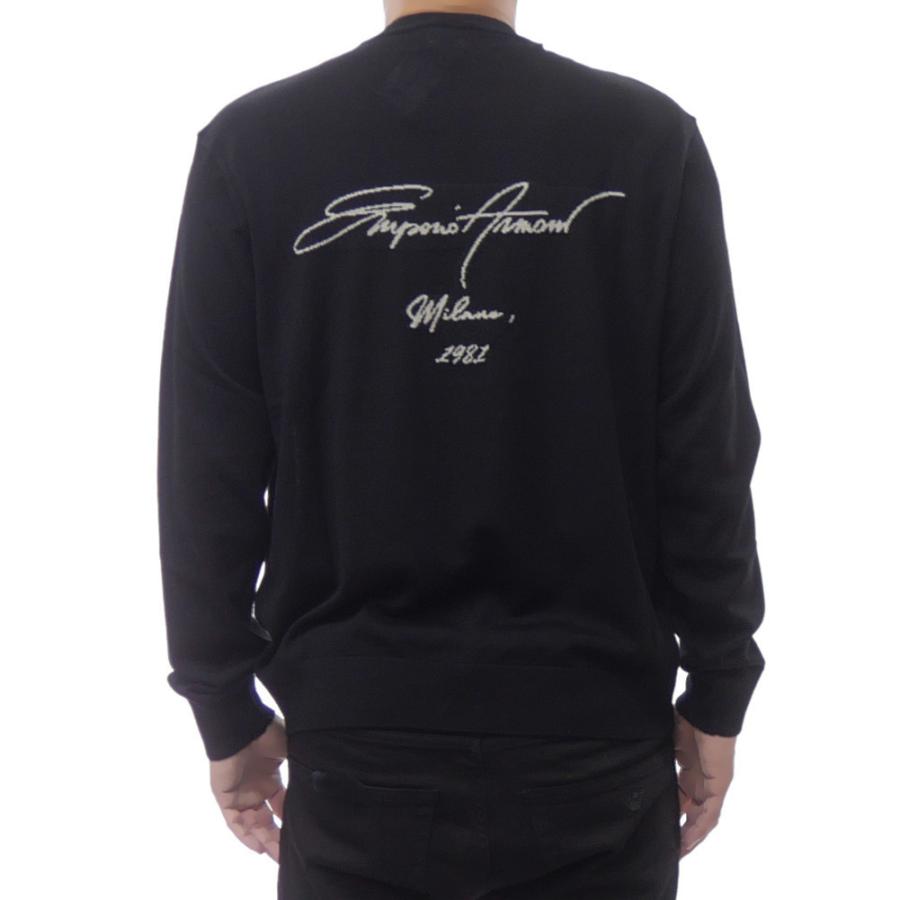 EMPORIO ARMANI エンポリオアルマーニ メンズクルーネックニット セーター EM002796 AF14199 ブラック | EMPORIO ARMANI | 03