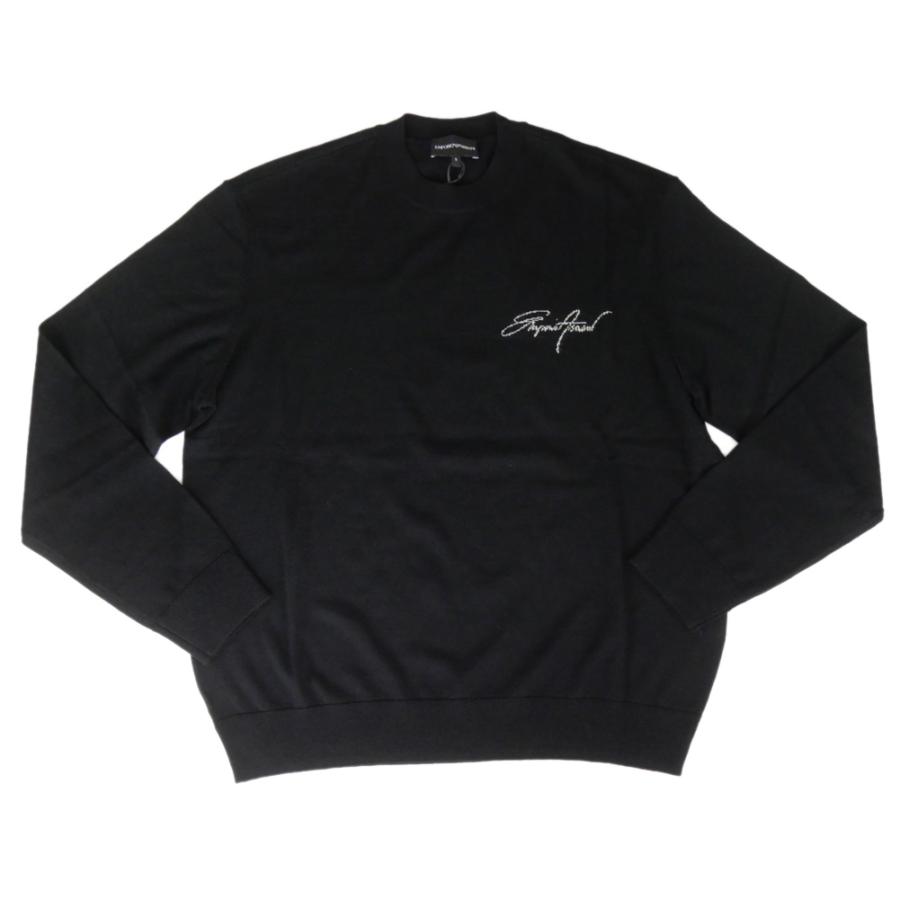 EMPORIO ARMANI エンポリオアルマーニ メンズクルーネックニット セーター EM002796 AF14199 ブラック | EMPORIO ARMANI | 04