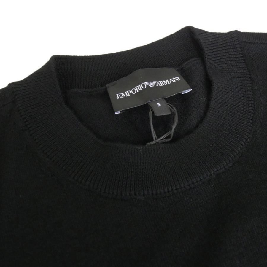 EMPORIO ARMANI エンポリオアルマーニ メンズクルーネックニット セーター EM002796 AF14199 ブラック | EMPORIO ARMANI | 05