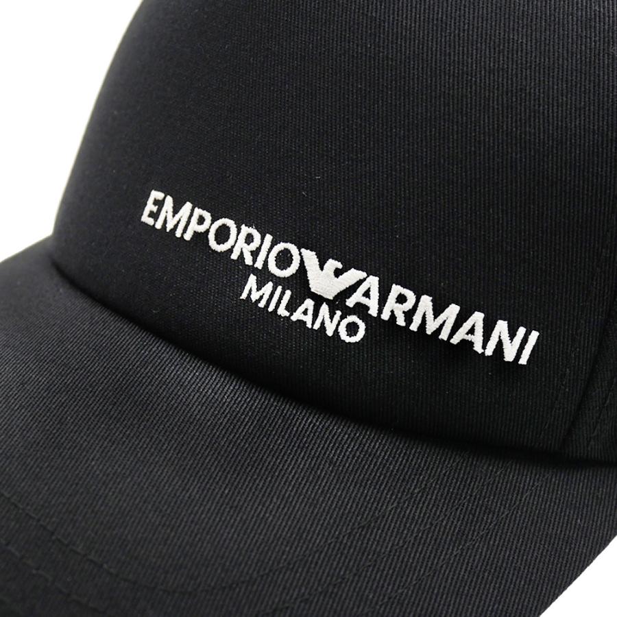 2025 秋冬新作！ EMPORIO ARMANI エンポリオアルマーニ 帽子 メンズ キャップ EM003742 AF18167 ブラック EMPORIO ARMANI エンポリオアルマーニ メンズキャップ EM003742