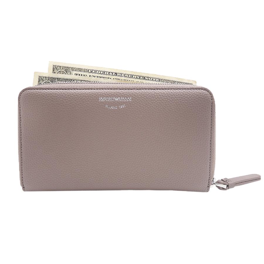2025 秋冬新作！ EMPORIO ARMANI エンポリオアルマーニ 財布 レディース ラウンドファスナー 長財布（小銭入れ付き） EW000366 AF11953 ベージュ EMPORIO ARMANI エンポリオアルマーニ レディースラウンドファスナー長