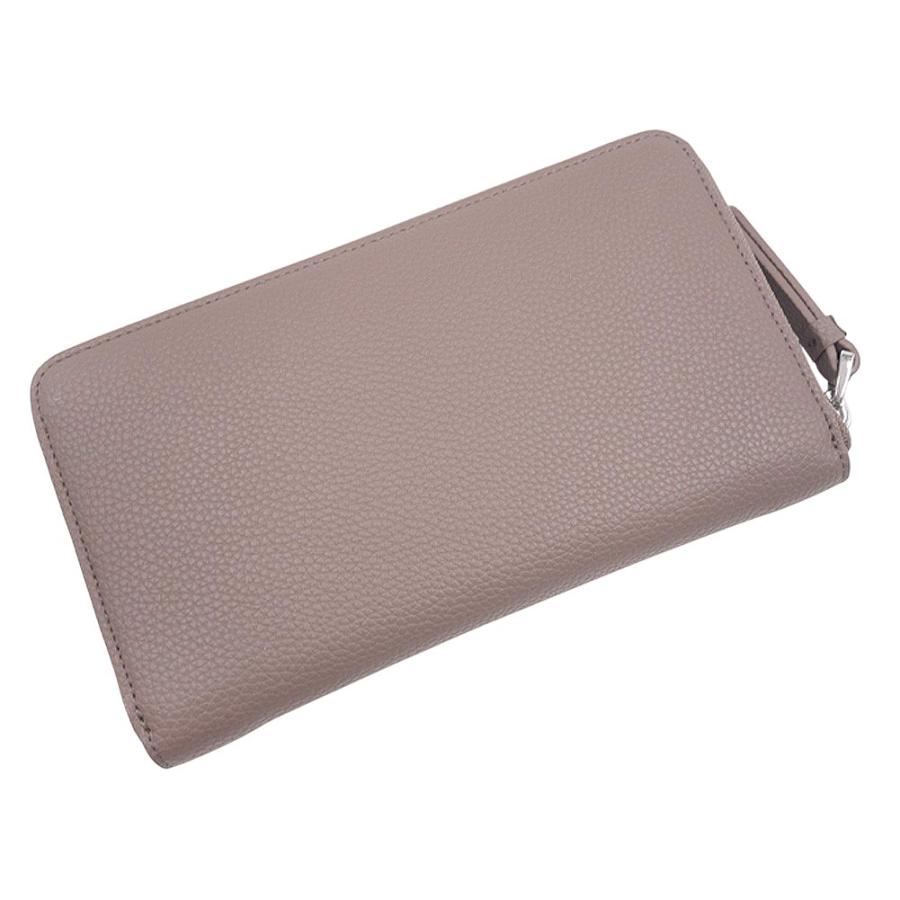 未使用品 Emporio Armani エンポリオ・アルマーニ ロゴ G金具 ラウンドファスナー長財布 レザー ピンク レディース【中古】 EMPORIO ARMANI 未使用品 Emporio Armani エンポリオ・アルマーニ ロゴ