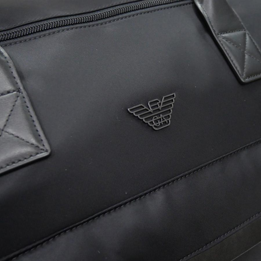 【新品級】エンポリオアルマーニ ボストンバッグ レザー クロコ 大容量 ブラック アルマーニ エンポリオアルマーニ ボストンバッグ メンズ （ラバーニャ