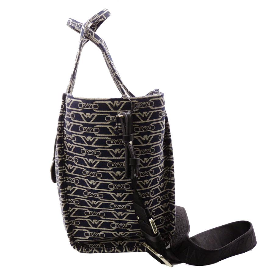 セールSS EMPORIO ARMANI エンポリオアルマーニ バッグ レディース 2WAY ハンドバッグ EW000370 AF12993 総柄 ロゴ ネイビー EMPORIO ARMANI エンポリオアルマーニ レディースハンドバッグ