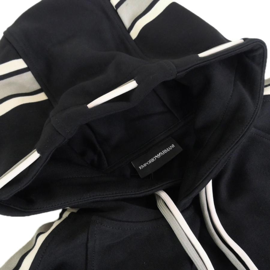 EMPORIO ARMANI エンポリオアルマーニ メンズ プルオーバーパーカー EM005199 AF24209 ブラック 2026春夏新作_5