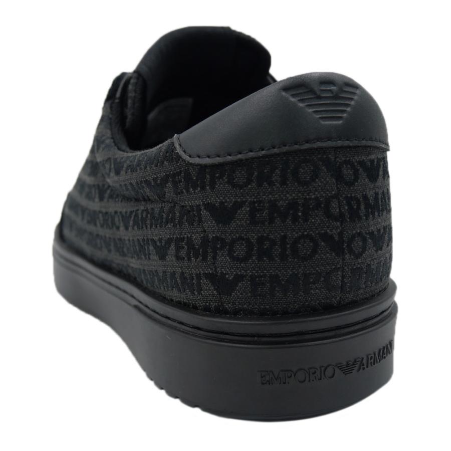 EMPORIO ARMANI エンポリオアルマーニ メンズローカットスニーカー EM004782 AF24459 ブラック 2026春夏新作の画像