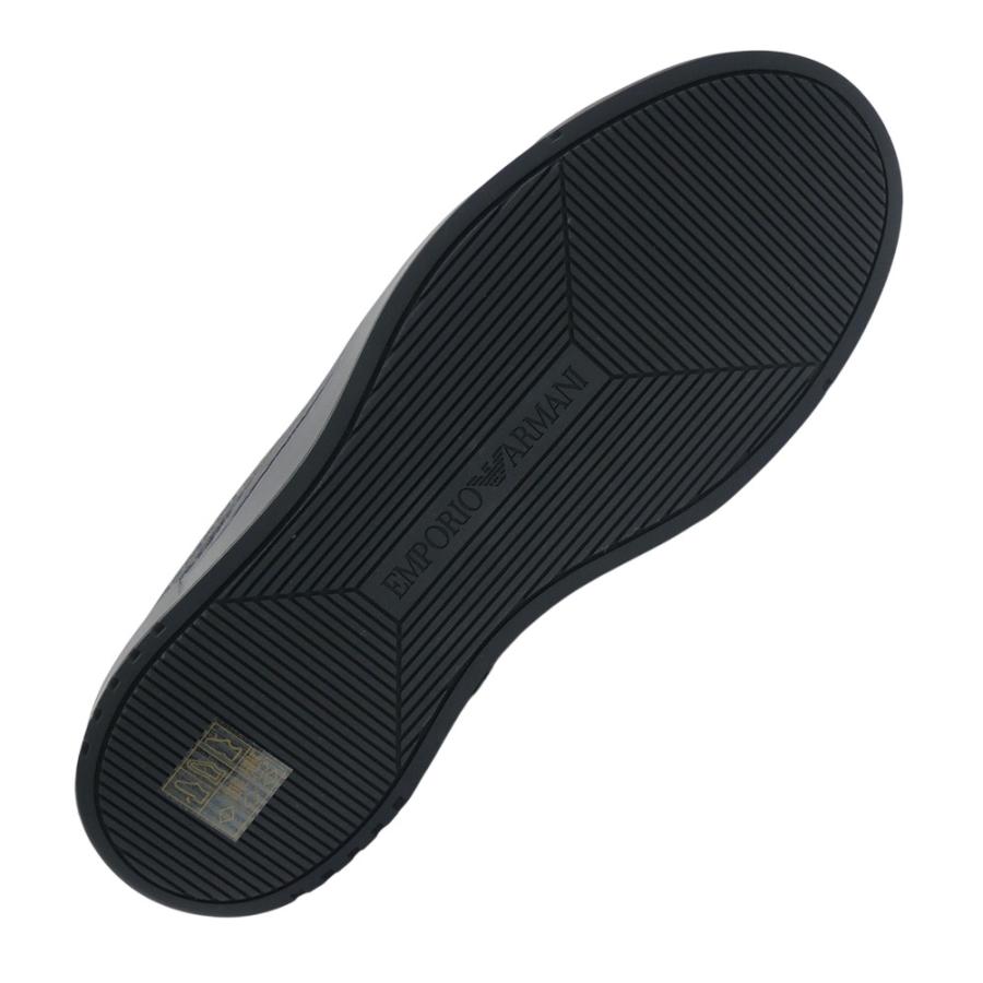 EMPORIO ARMANI エンポリオアルマーニ メンズローカットスニーカー EM004782 AF24459 ブラック 2026春夏新作の画像