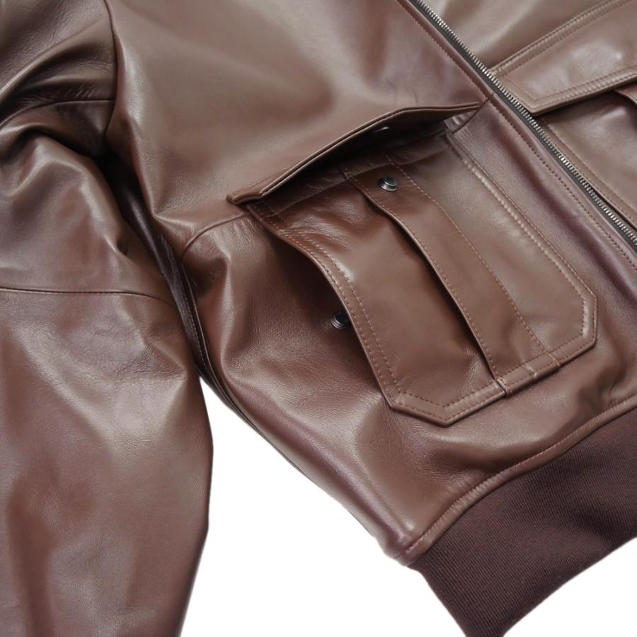 EMMETI（エンメティ） メンズレザーブルゾン FILIPPO NAPPA ブラウン