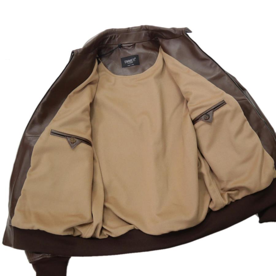 EMMETI（エンメティ） メンズレザーブルゾン FILIPPO NAPPA ブラウン