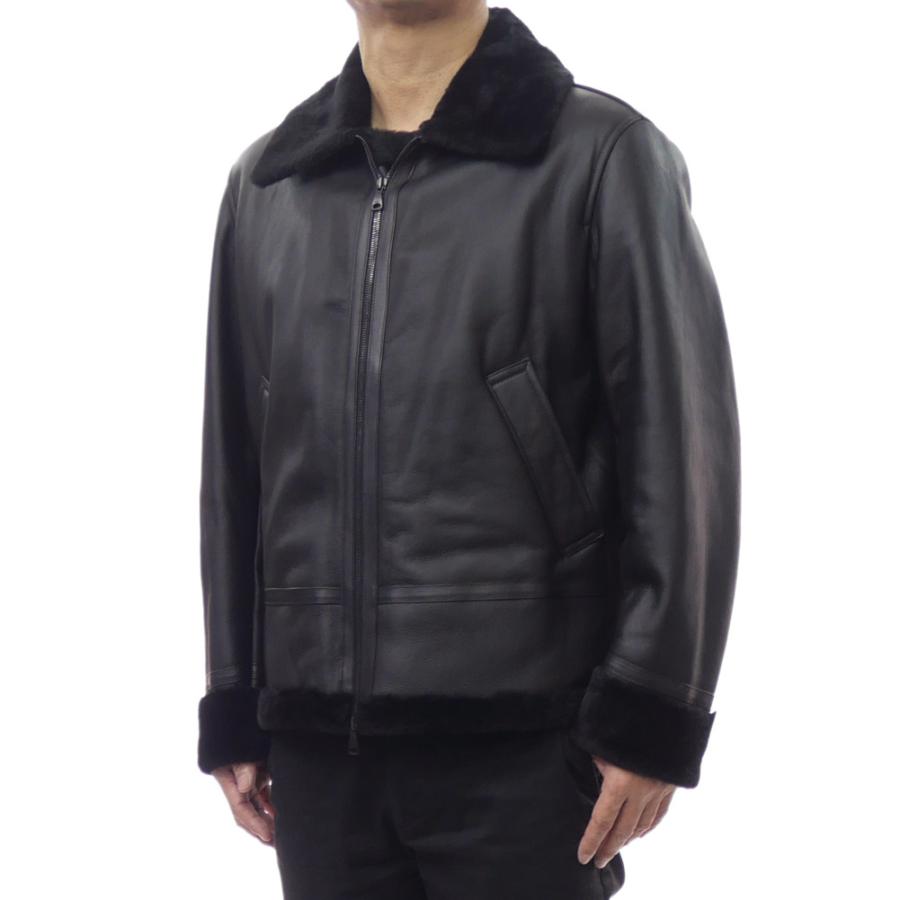 EMMETI エンメティ メンズムートンジャケット OTTAVIO MOUTON ブラック 2025秋冬新作 EMMETI（エンメティ） メンズムートンジャケット OTTAVIO MOUTON