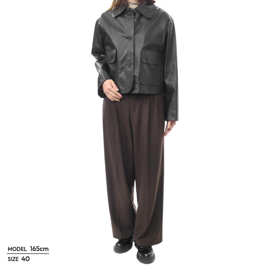 EMMETI エンメティ レディースレザージャケット BEATRICE CALF SKIN ブラックの画像