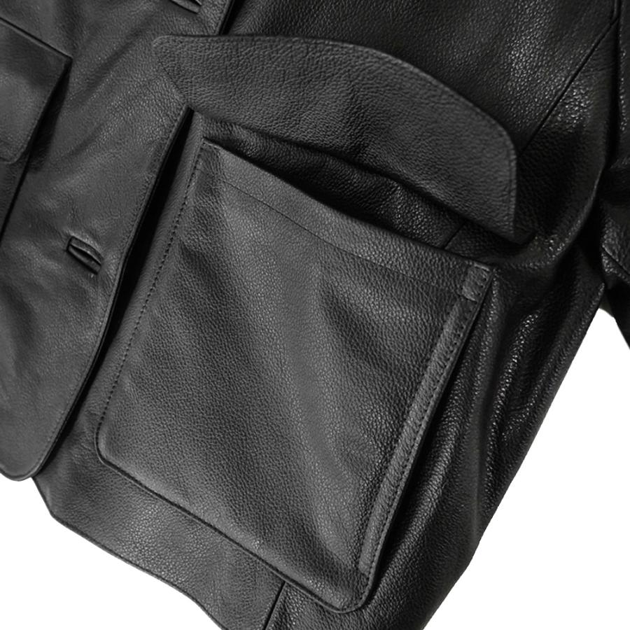 EMMETI エンメティ レディースレザージャケット BEATRICE CALF SKIN ブラックの画像