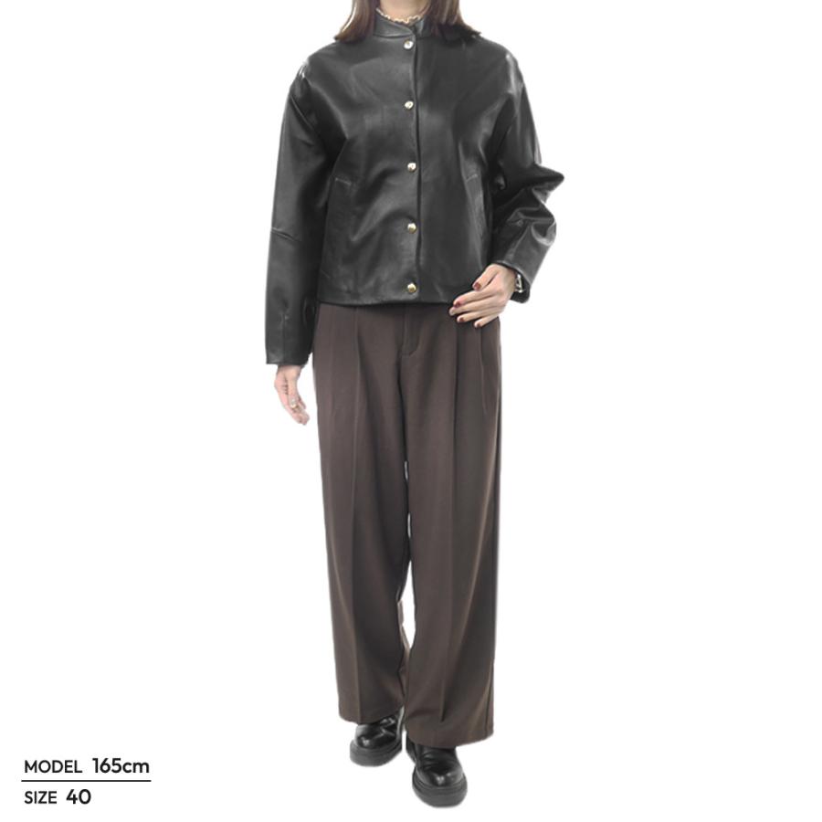 EMMETI（エンメティ） レディースブルゾン PRISCILLA NAPPA ブラウン