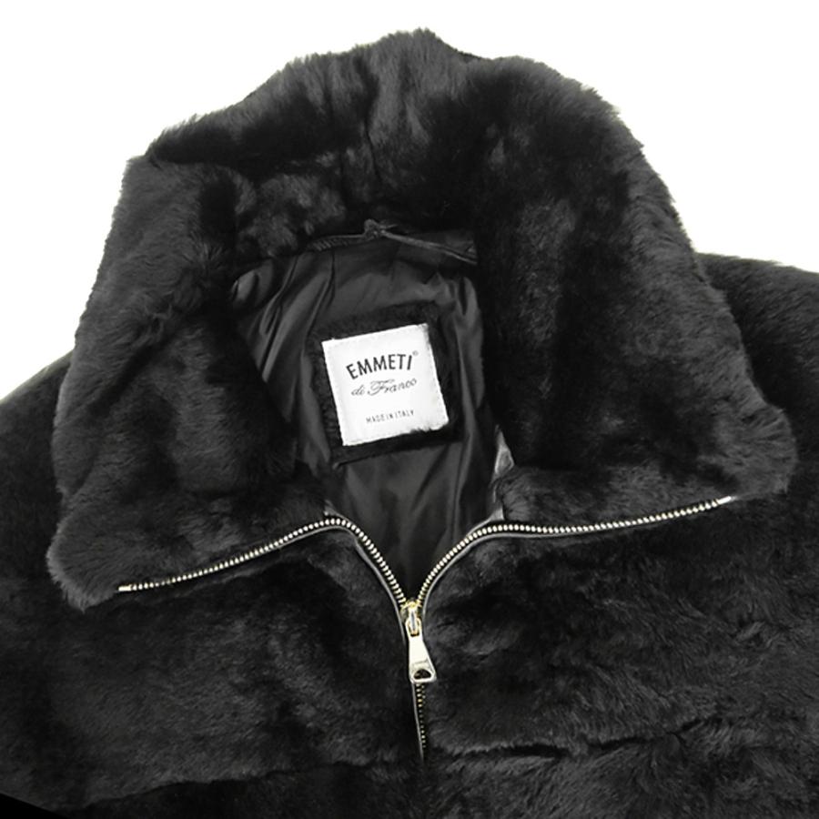 EMMETI エンメティ レディースダウンブルゾン CHIARA MOUTON ブラック 2025秋冬新作 EMMETI（エンメティ） レディースダウンブルゾン CHIARA MOUTON