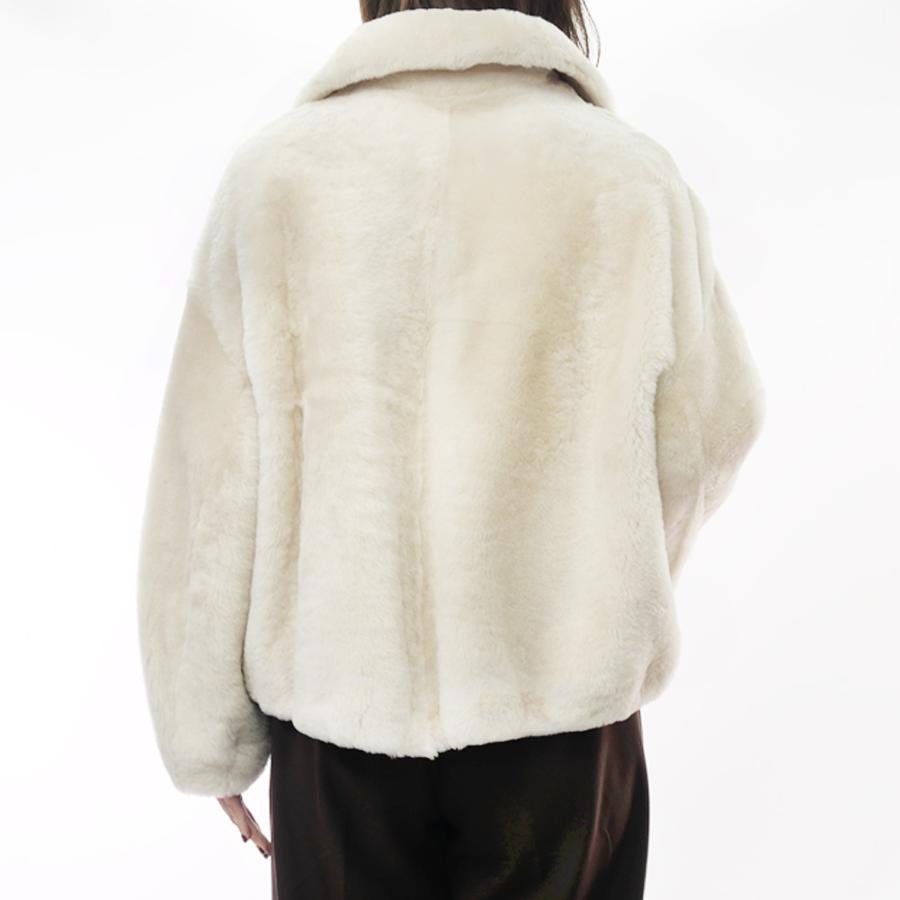 EMMETI エンメティ レディースブルゾン SILVIA MOUTON オフホワイト 2025秋冬新作 EMMETI（エンメティ） レディースブルゾン SILVIA MOUTON オフホワイト