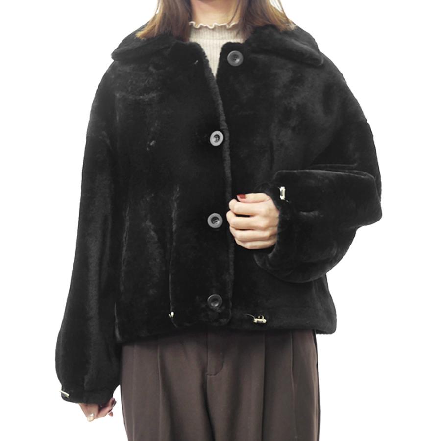 EMMETI エンメティ レディースブルゾン SILVIA MOUTON ブラック 2025秋冬新作 EMMETI（エンメティ） レディースブルゾン SILVIA MOUTON ブラック