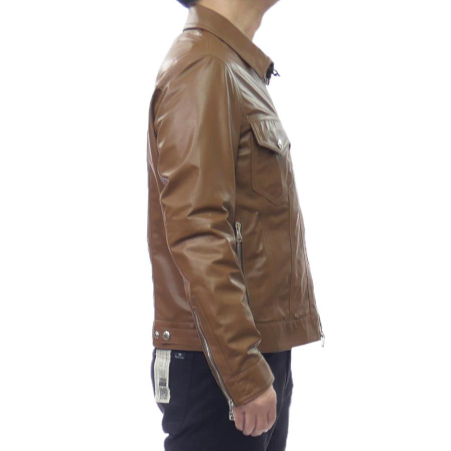EMMETI エンメティ メンズレザーブルゾン ZIGGY NAPPA ブラウン 2026春夏新作の画像