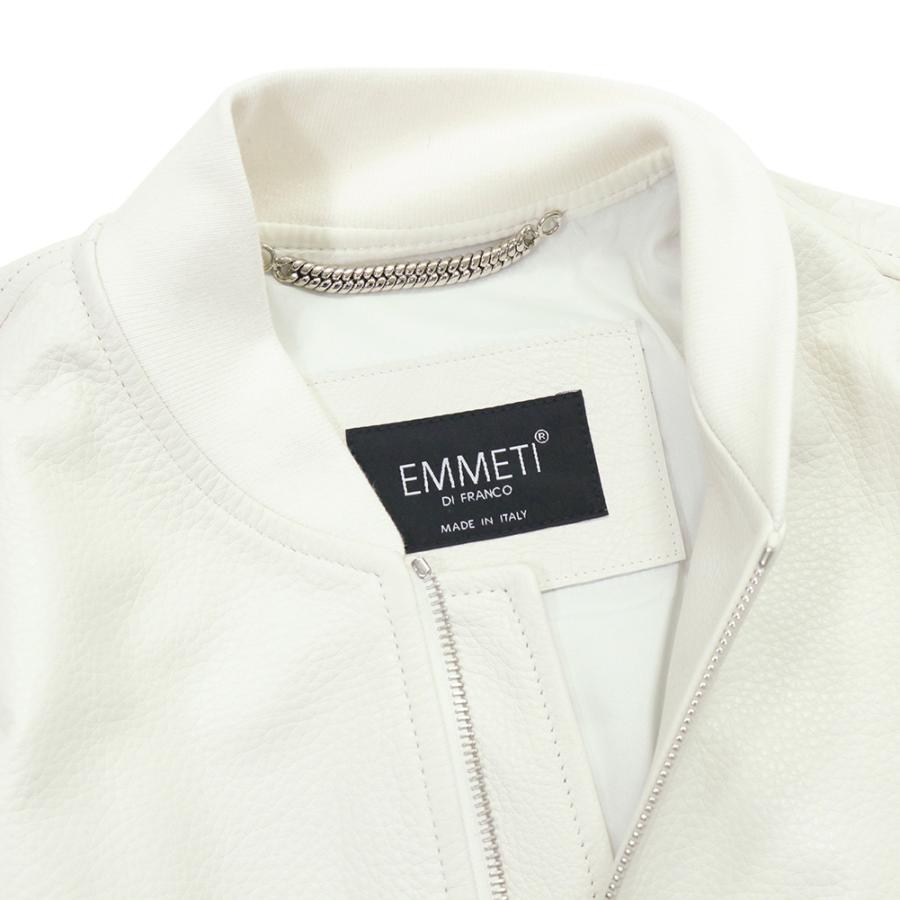 EMMETI エンメティ レディースレザージャケット LEDA 26 CALFSKIN オフホワイト 2026春夏新作の画像
