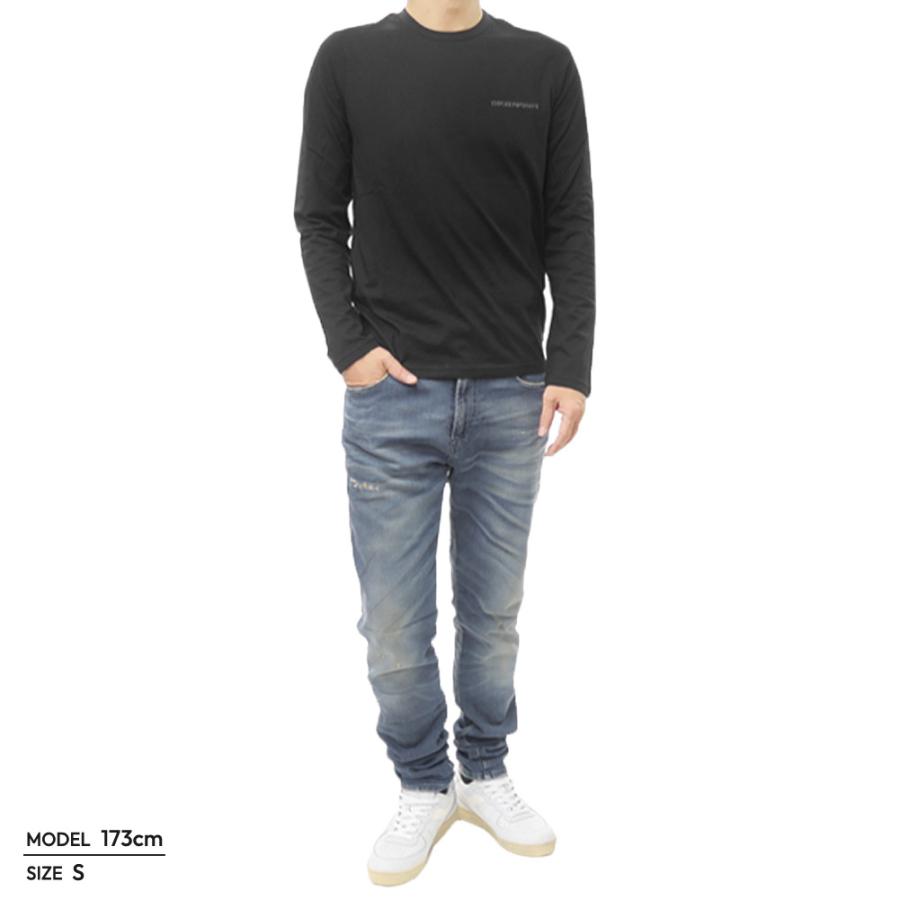 EMPORIO ARMANI UNDERWEAR エンポリオアルマーニアンダーウェア メンズロングTシャツ EM000382 AF14210 ブラック 2025秋冬新作 EMPORIO ARMANI UNDERWEAR エンポリオアルマーニアンダーウェア メンズ