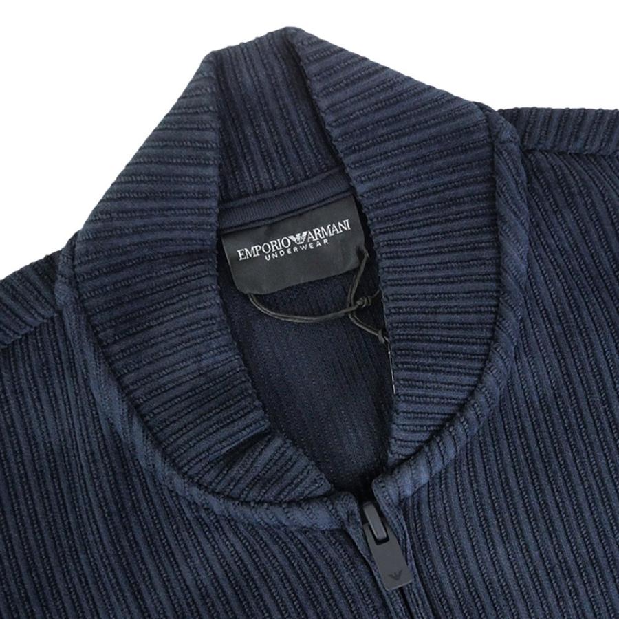 2025 秋冬新作！ EMPORIO ARMANI エンポリオアルマーニ アンダーウェア メンズ ジップアップスウェット EM001866 AF14991 ネイビー EMPORIO ARMANI エンポリオアルマーニ アンダーウェア メンズ ジップ