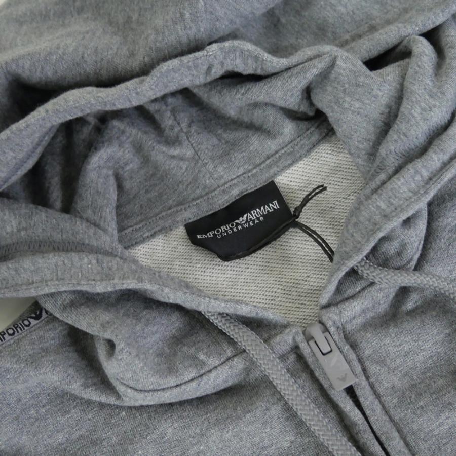EMPORIO ARMANI UNDERWEAR エンポリオアルマーニ アンダーウェア メンズ ジップアップパーカー EM000653 AF18887 グレー 2026春夏新作_5