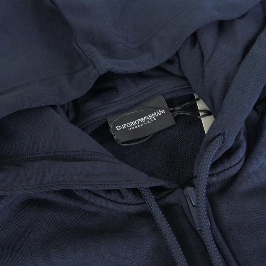 EMPORIO ARMANI UNDERWEAR エンポリオアルマーニ アンダーウェア メンズ ジップアップパーカー EM000653 AF18887 ネイビー 2026春夏新作_5