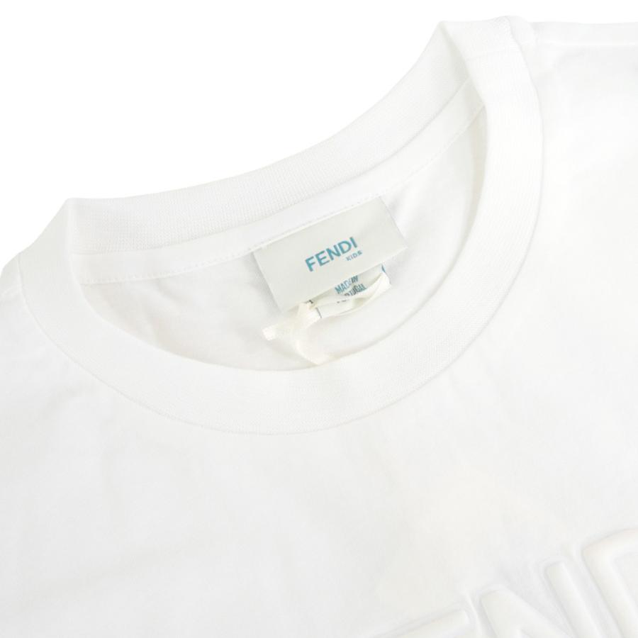 FENDI フェンディ キッズ レディースクルーネックTシャツ JUI201 7AJ ホワイト 2026春夏新作の画像