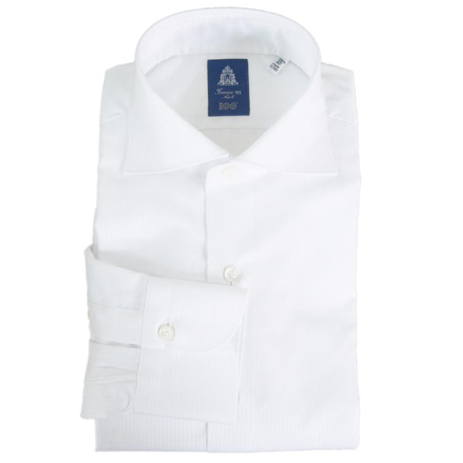 FINAMORE フィナモレ カッタウェイシャツ メンズ コットン 綿100％ MILANO 460027 C0434 / SIMONE ホワイト Finamore（フィナモレ） メンズカッタウェイシャツ MILANO 460027