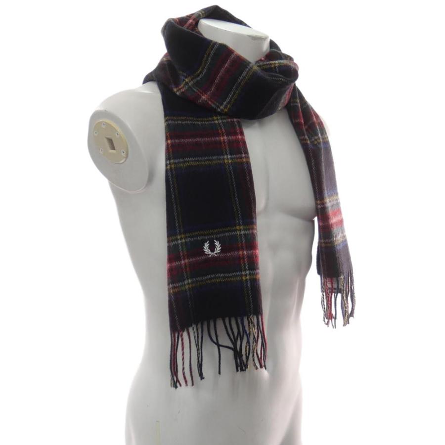 高評価のクリスマスプレゼント マフラー ストール 新作 Off ネコポス発送対応商品 Fred マルチカラー C4113 Scarf Tartan Stewart Black メンズマフラー フレッドペリー Perry 財布 帽子 ファッション小物