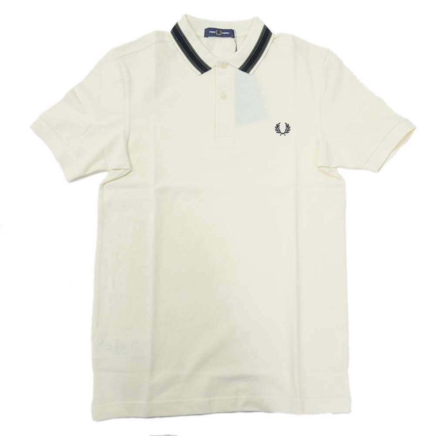 FRED PERRY フレッドペリー メンズポロシャツ MEDAL STRIPE POLO SHIRT / M3614 オフホワイト｜tre-style｜02