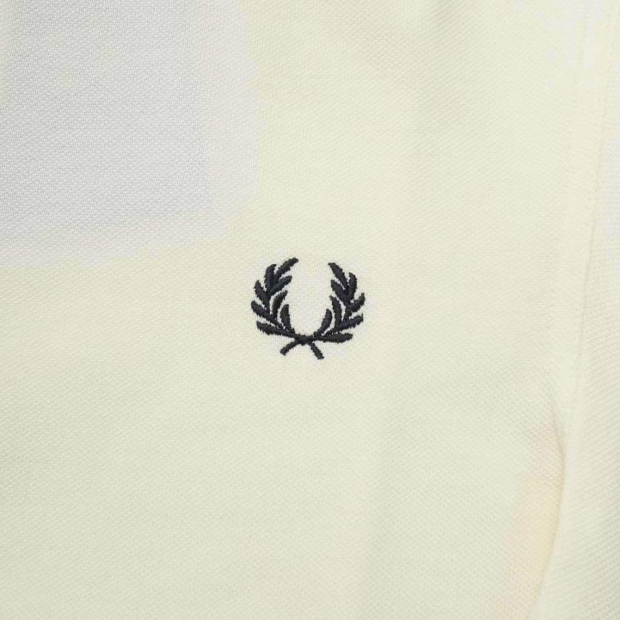 FRED PERRY フレッドペリー メンズポロシャツ MEDAL STRIPE POLO SHIRT / M3614 オフホワイト｜tre-style｜04