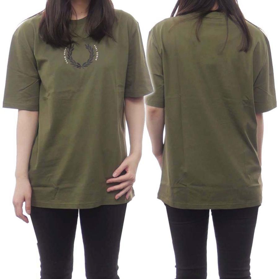Fred Perry フレッドペリー レディースクルーネックtシャツ Laurel Wreath T Shirt G3113 カーキ Fp22ss707 Tre Style 通販 Yahoo ショッピング