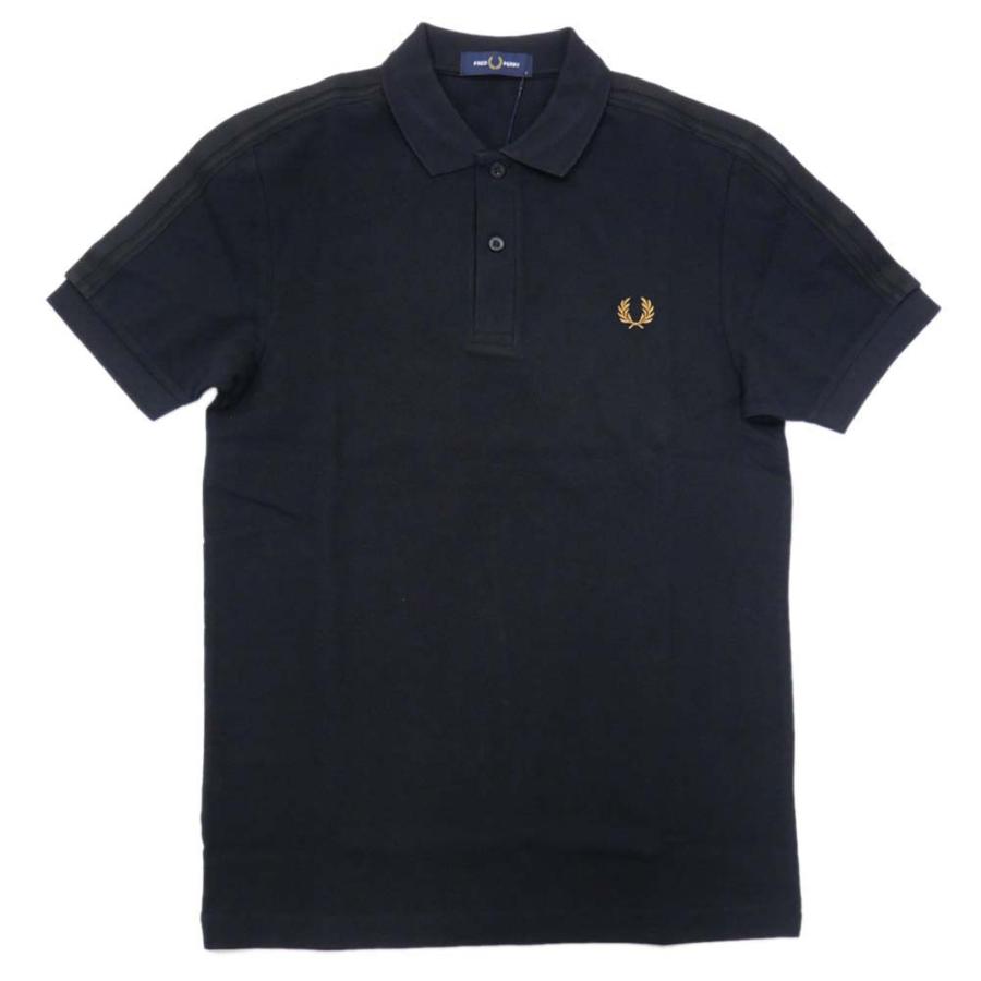 FRED PERRY フレッドペリー メンズポロシャツ M5602 / KNITTED TAPE POLO SHIRT ブラック