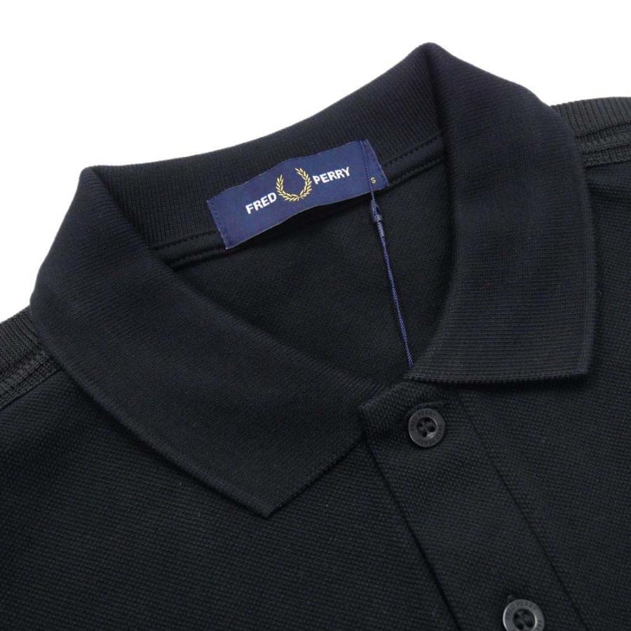 FRED PERRY フレッドペリー メンズポロシャツ M5602 / KNITTED TAPE POLO SHIRT ブラック