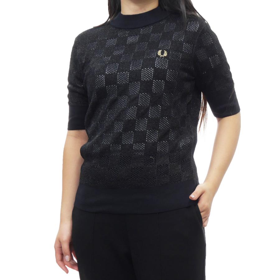 FRED PERRY フレッドペリー モックネックシアーニット FRED PERRY フレッドペリー レディース モックネックシアー
