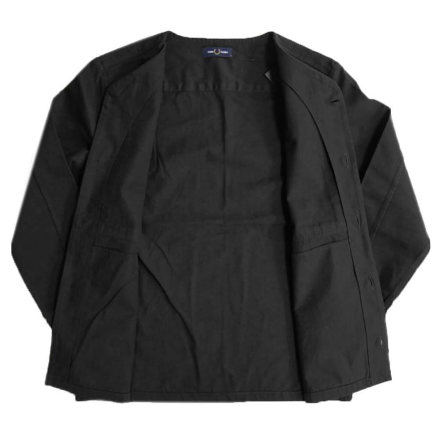 FRED PERRY フレッドペリー メンズシャツジャケット M7758 / OVER SHIRT ブラック /2024春夏新作｜tre-style｜06