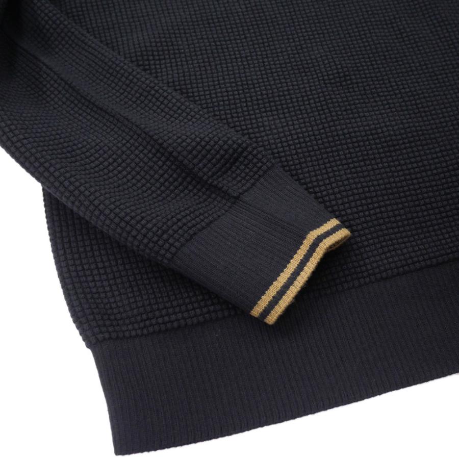 FRED PERRY フレッドペリー メンズクルーネックニット セーター K6507 / WAFFLE STITCH JUMPER ブラック