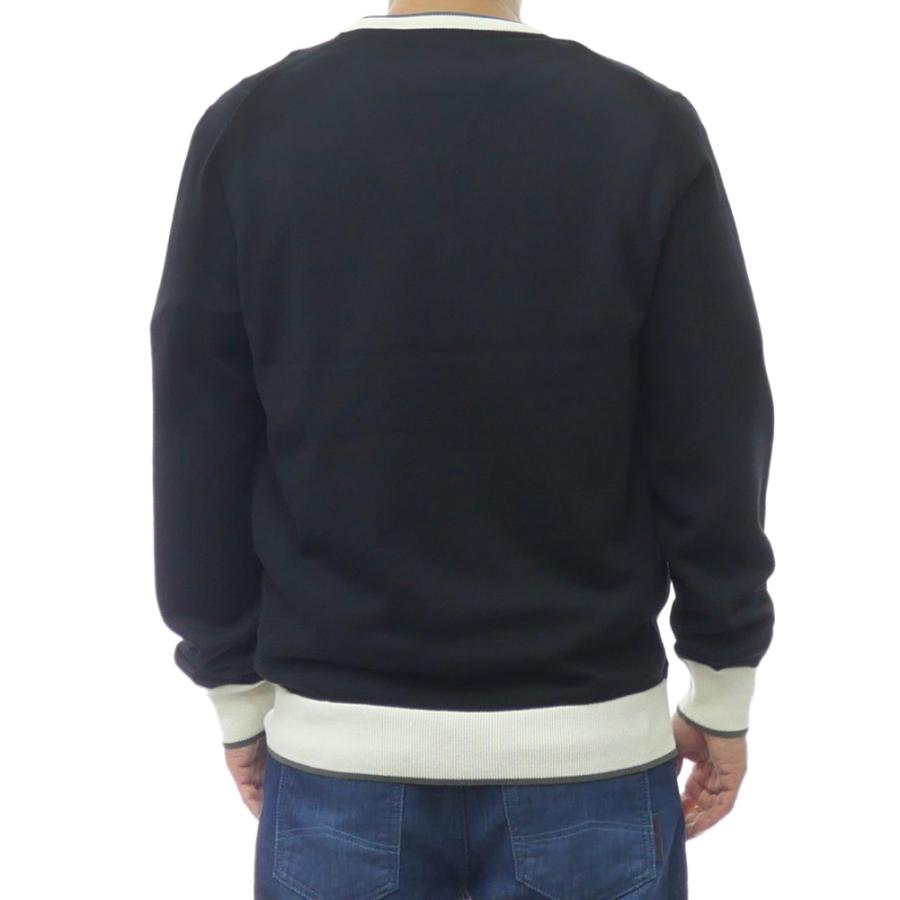 FRED PERRY（フレッドペリー） メンズVネックニット セーター K1316 / CONTRAST TIPPED JUMPER ブラック ...
