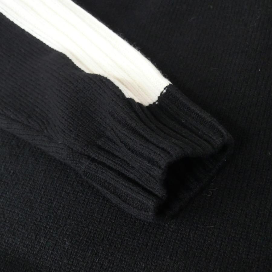FRED PERRY フレッドペリー メンズクルーネックニット セーター K1545 / RIBBED SLEEVE HALF ZIP JUMPER ブラック_8