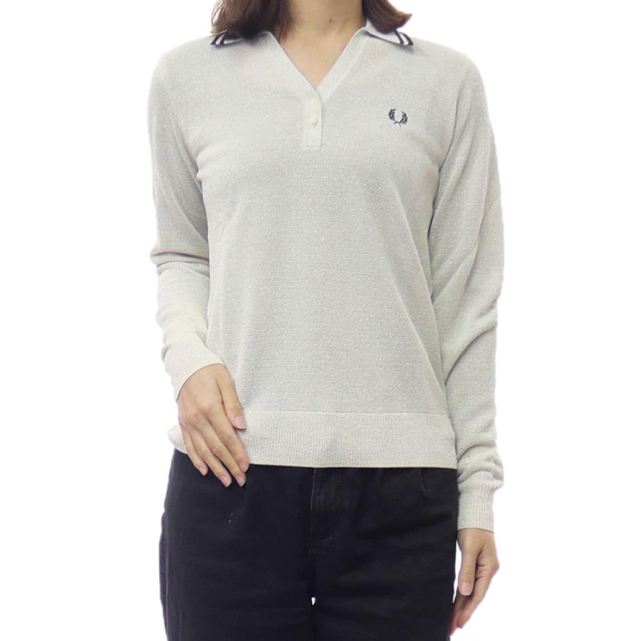 FRED PERRY（フレッドペリー） レディースVネックニットポロシャツ