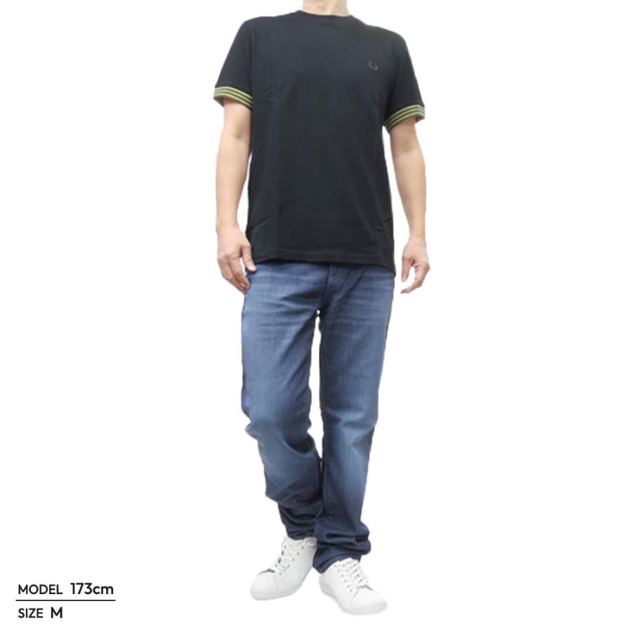 FRED PERRY ネイビー Tシャツ Sサイズ FRED PERRY フレッドペリー メンズクルーネックTシャツ M7707