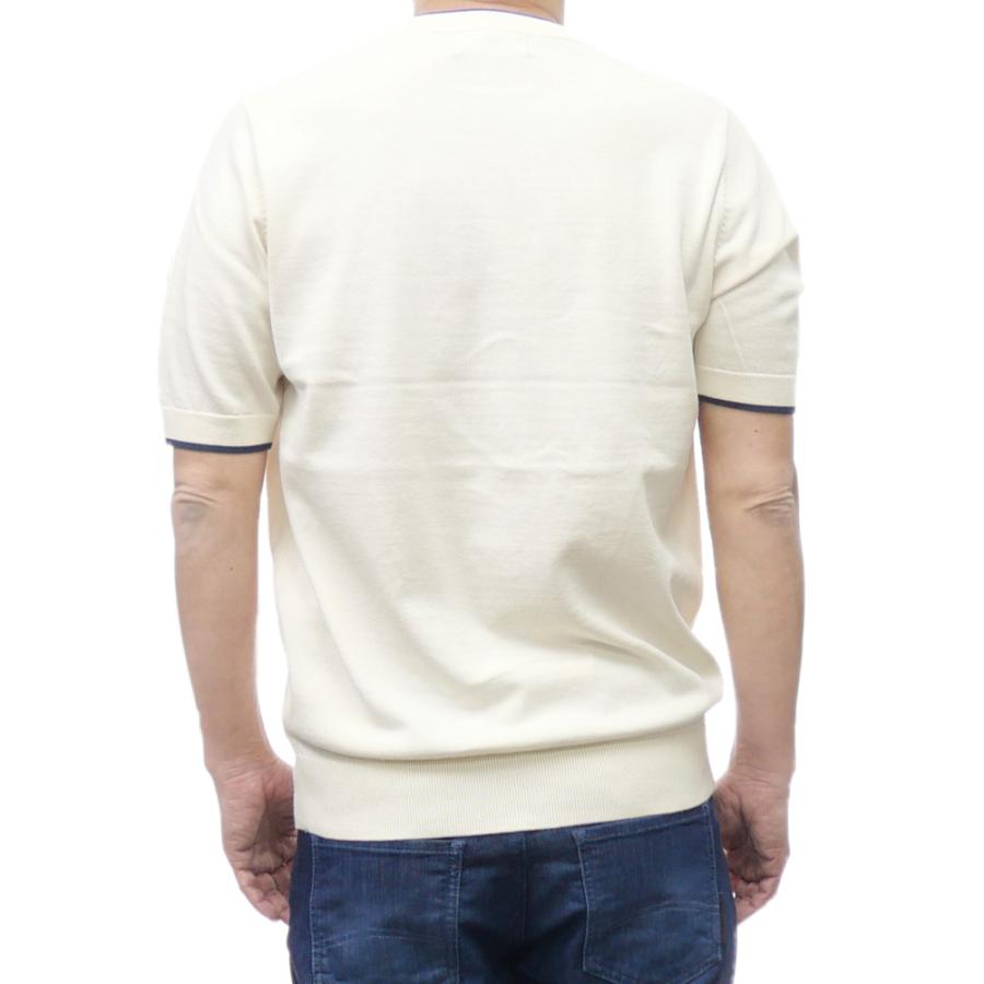 FRED PERRY 半袖ニット アイボリー 人気カラー　即購入OK FRED PERRY（フレッドペリー） メンズ半袖ニット セーター K7642