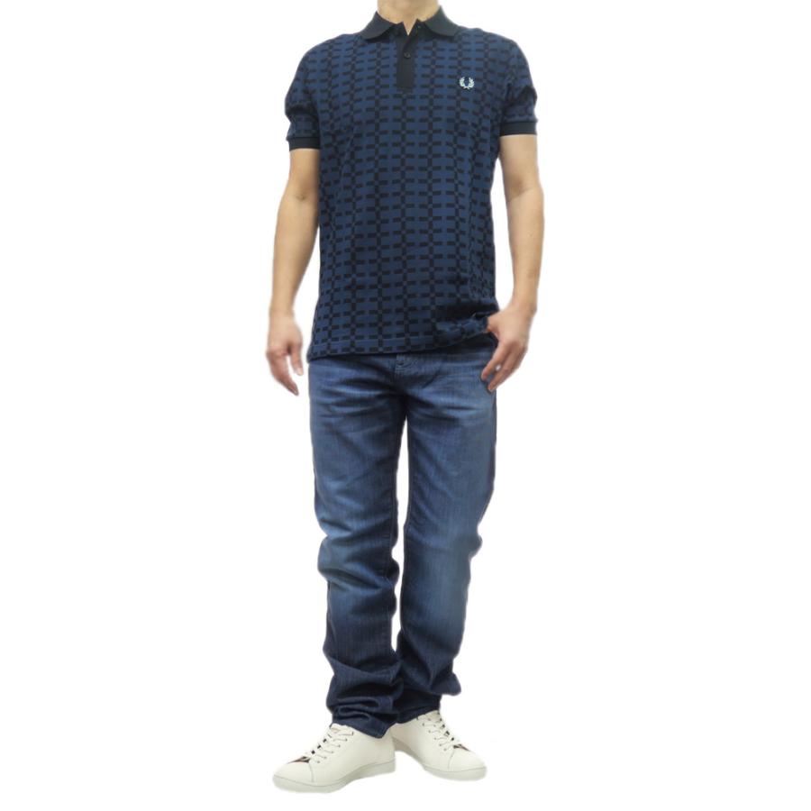 【美品•XL】フレッドペリー ポロシャツ 紺色 ヒットユニオン 刺繍ロゴ 鹿の子 FRED PERRY（フレッドペリー） ポロシャツ 半袖 メンズ ボタンダウン