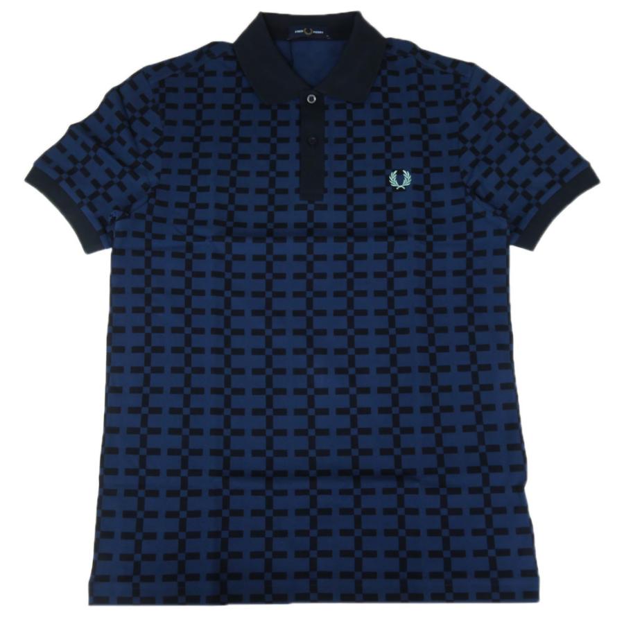 【美品•XL】フレッドペリー ポロシャツ 紺色 ヒットユニオン 刺繍ロゴ 鹿の子 FRED PERRY（フレッドペリー） ポロシャツ 半袖 メンズ ボタンダウン