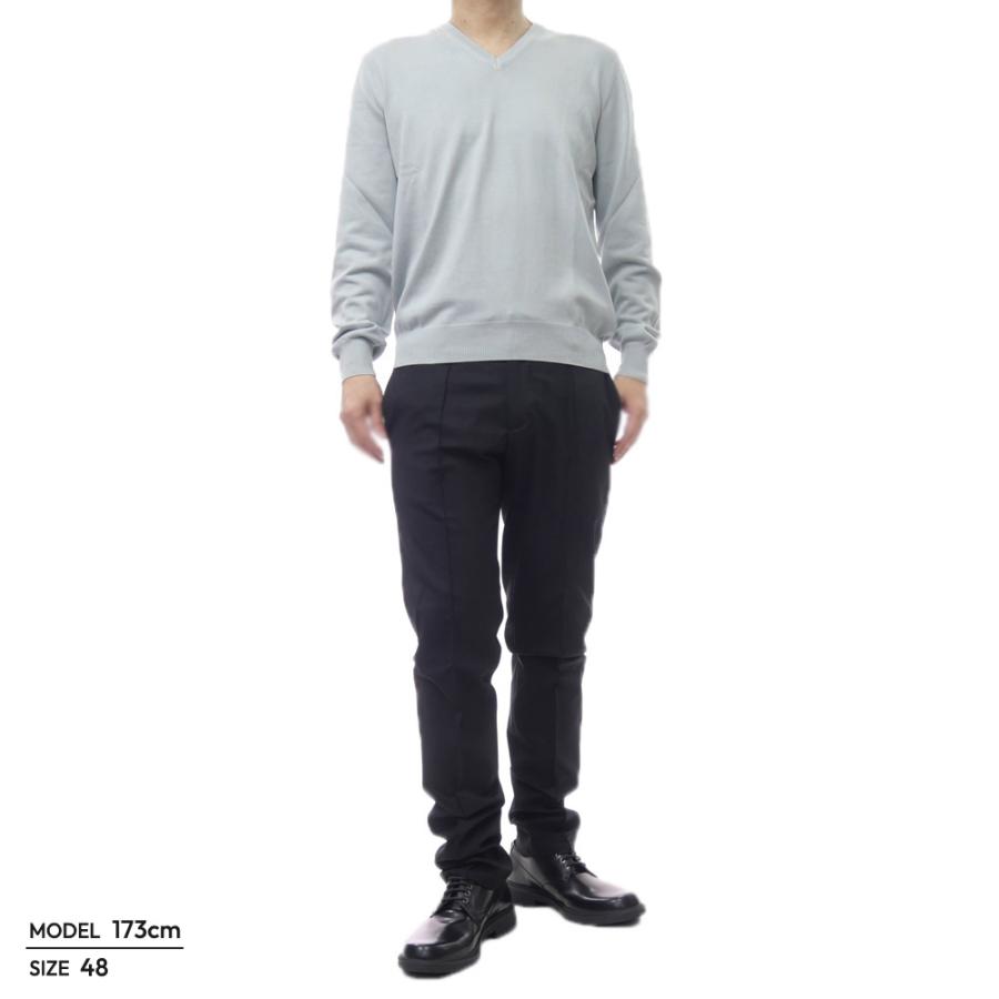 Gran Sasso（グランサッソ） メンズVネックニット セーター 55149 18190 / PULLOVER M/L ライトグレー ...