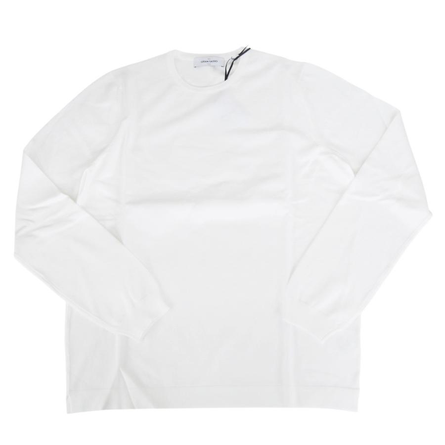GRAN SASSO グランサッソ メンズクルーネックニット セーター 58136 18120 / PARRICOLLO M/L ホワイト 2026春夏新作_4
