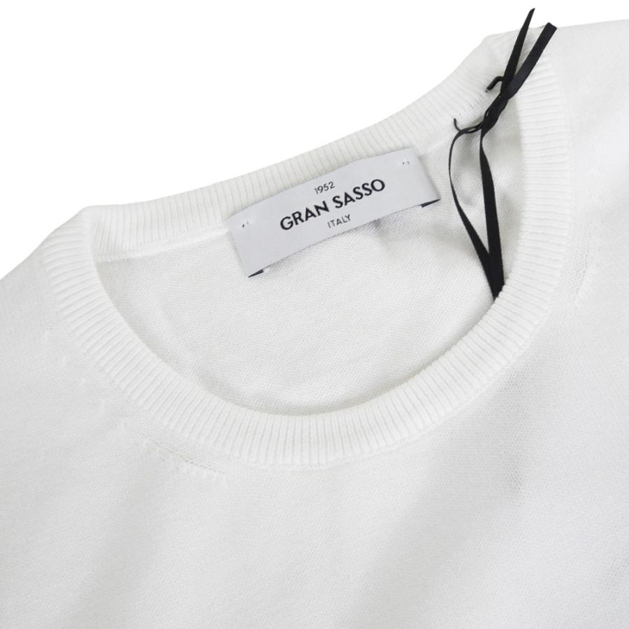 GRAN SASSO グランサッソ メンズクルーネックニット セーター 58136 18120 / PARRICOLLO M/L ホワイト 2026春夏新作_5